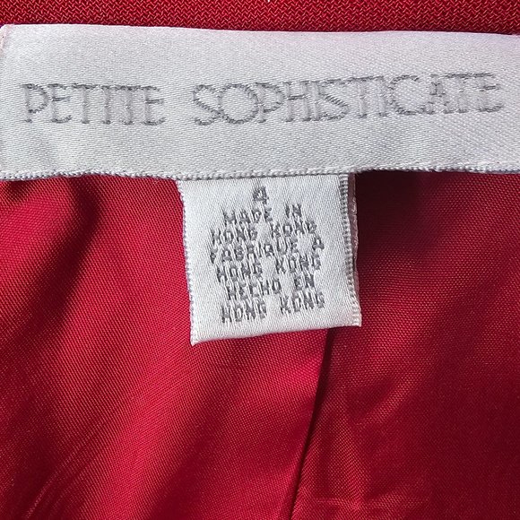 Petite Sophisticate Vintage Pencil Suit Skirt | Like New | 4P | Scarlet Red - Picture 14 of 16